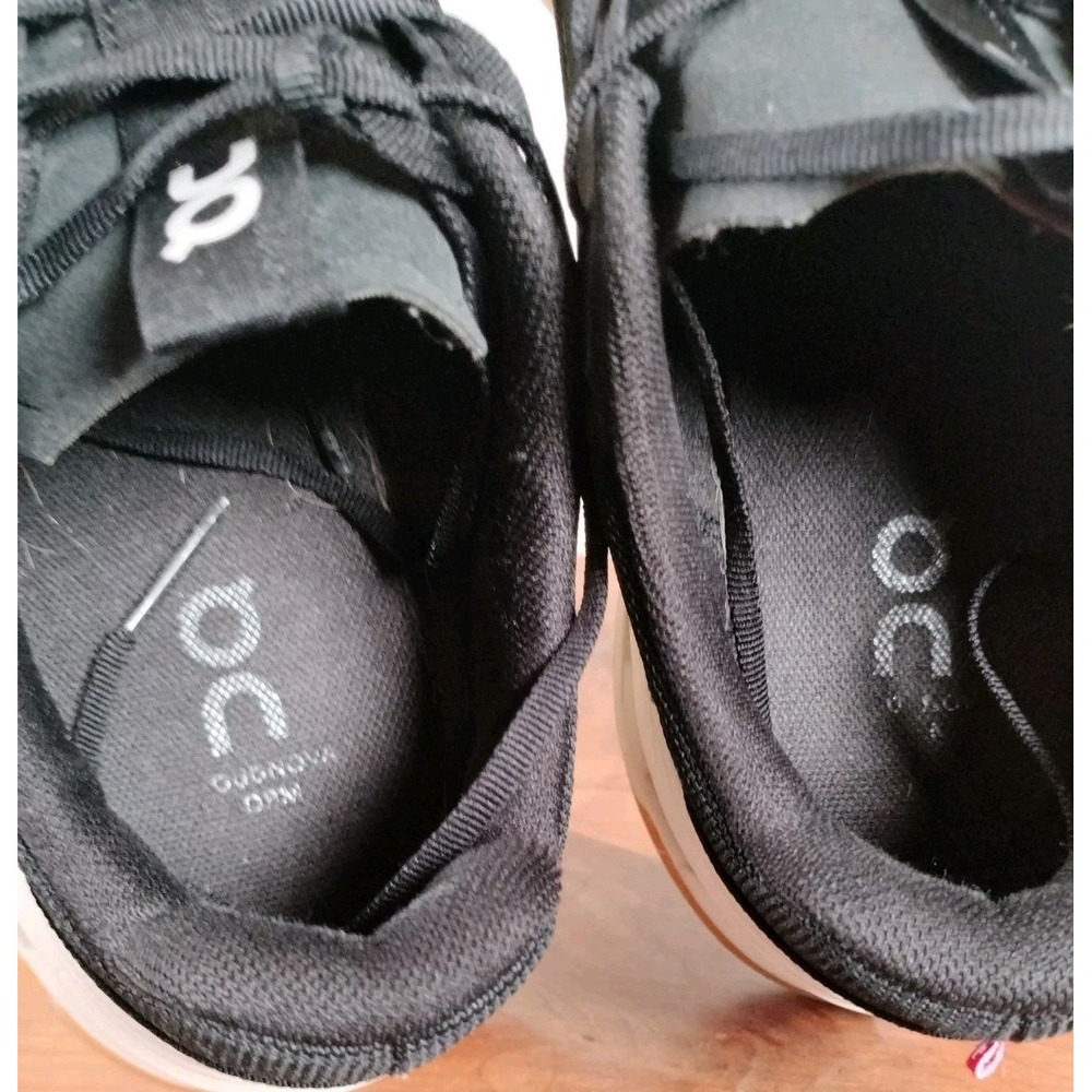 On Cloud 5 Coast Women's Shoes Size 9.5 Black White Mesh Athleisure Travel - Picture 7 of 11